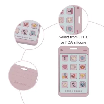 Safe Soft Silicone Phone Shape Teether for Infants