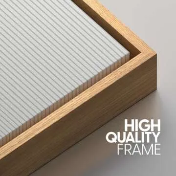 SIGNWIN Framed Canvas Print Wall Art Set Geometric Duotone Futuristic Arches Shapes Abstract Illustrations Modern Art Decorative Nordic Calm/Zen for Living Room, Bedroom, Office - 16"x24"x3 Natural