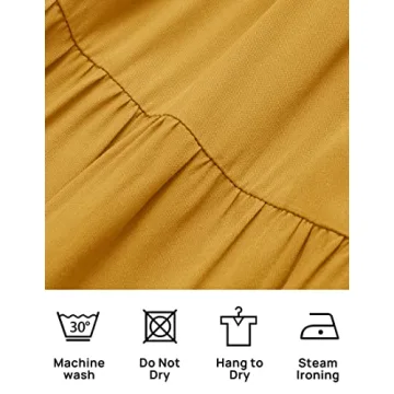 ZESICA Bohemian Ruffle Smocked Summer Mini Dress for Women