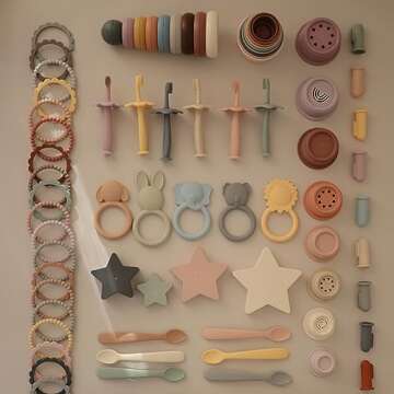 Mushie Stacking Cups Toy 8 pcs for Toddlers in Forest