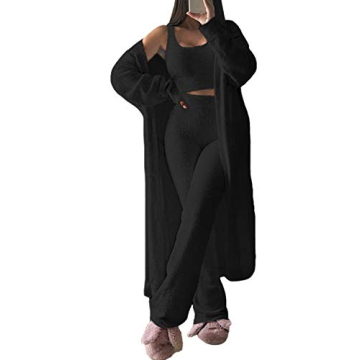 Fixmatti Women's Fuzzy 3 Piece Lounge Set - Cozy & Chic!