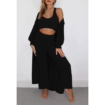 Fixmatti Women's Fuzzy 3 Piece Lounge Set - Cozy & Chic!