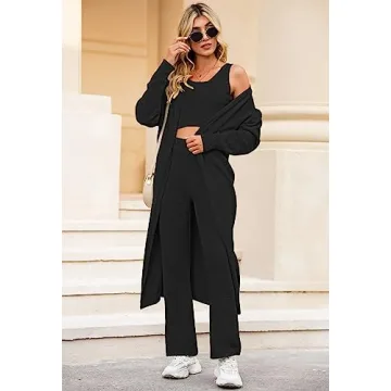 Fixmatti Women's Fuzzy 3 Piece Lounge Set - Cozy & Chic!