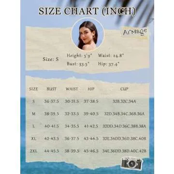 AI'MAGE Womens High Waisted Bikini Sets Tummy Control Bathing Suits Halter Two Piece Swimsuit Modest Bikini 2025 Hot Pink M