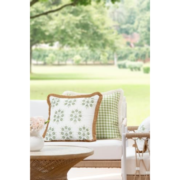 Hofdeco Coastal Outdoor Pillow Cover - 20x20 Durable Accessories