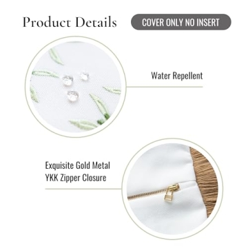 Hofdeco Coastal Outdoor Pillow Cover - 20x20 Durable Accessories