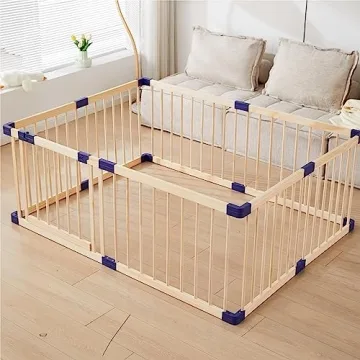 Stylish Wooden Playpen for Toddlers - Safe Indoor Fun