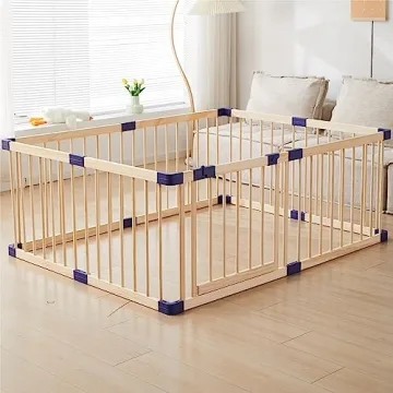 Stylish Wooden Playpen for Toddlers - Safe Indoor Fun