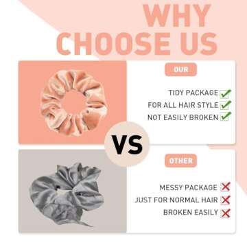 Whaline 12 Pack Hair Scrunchies Premium Velvet Scrunchy Elastic Hair Bands for Girls, Women Hair Accessories (12 Colors)