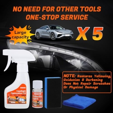 All-in-One Headlight Restoration Kit for Clear, Safe Driving
