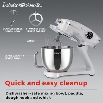 Instant Stand Mixer Pro 600W with Digital Control and Bowl
