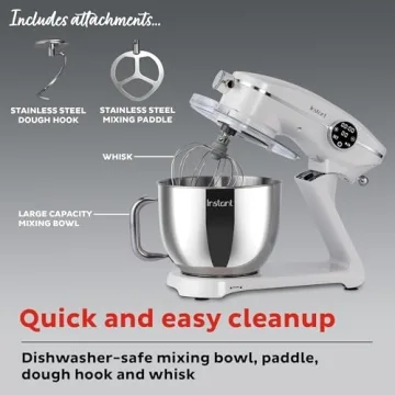 Instant Stand Mixer Pro 600W with Digital Control and Bowl