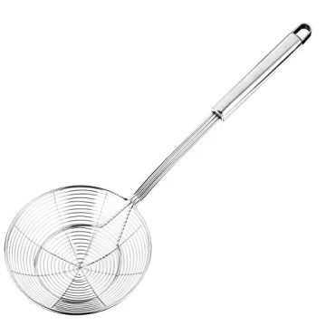 Hiware Solid Stainless Steel Spider Strainer Skimmer Ladle for Cooking and Frying, Kitchen Utensils ...