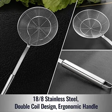 Solid Stainless Steel Spider Strainer Skimmer for Cooking