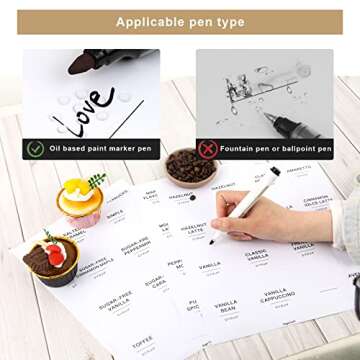 84 Pieces Pantry Labels, Self-Adhesive Labels for Food Containers, Minimalist Waterproof Kitchen Food Labels Preprinted Jar Labels for Storage Bins Coffee Station Syrup Dispenser Labels Blank Labels