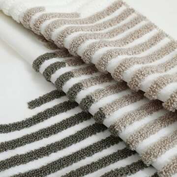 Oirpro Neutral Boho Throw Pillow Covers 18x18 Pack of 2 Modern Striped Patchwork Farmhouse Pillow Covers Decorative for Couch Sofa Bed Outdoor Grey and White Pillow Covers