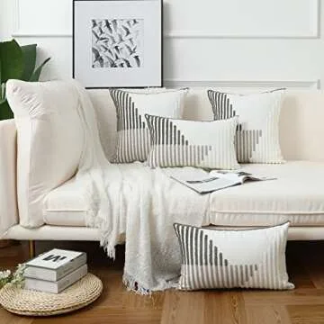 Oirpro Boho Pillow Covers 18x18 Stylish Set of 2