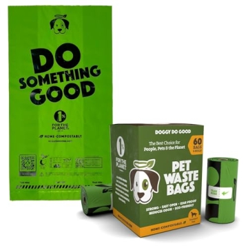 Doggy Do Good Unscented Dog Poop Bags | Eco-Friendly & Leak Proof | 60 Count