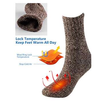Jeasona Warm Winter Wool Socks for Women - Perfect Gifts