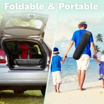 Baby Playpen with UV Canopy, Portable 1-Click Set Up Baby Tent, Toddler Play Yard for Indoor, Outdoor, Foldable Playpen for Beach, Camping, Home, Lightweight Versatile Toddler Tent, with Travel Bag