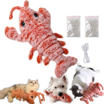 Flopping Lobster Toys for Cats & Small Dogs, Catnip Toys Kitten Toys Cat Toys for Indoor Cats, Inter...