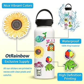 300 PCS Colorful Waterproof Stickers for All Ages