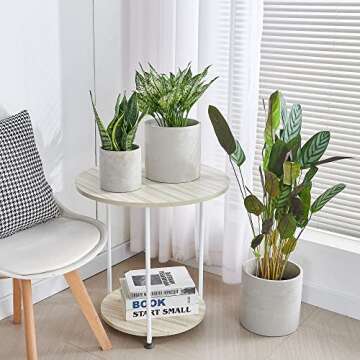 Tagobar Plant Pots Cement Planter Indoor- Modern 6.7 Inch Grey Flower Pot with Drainage Hole for Home Office Decor (Plant Not Included)