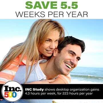 EVOOMI Back Saver Monitor Stand for Desk - 2 Pack Monitor Riser with Drawer - Gain 5 Weeks a Year, Less Pain & Peak Productivity with Anti Skid Mesh Metal Computer Stand for Laptop, Printer & iMac