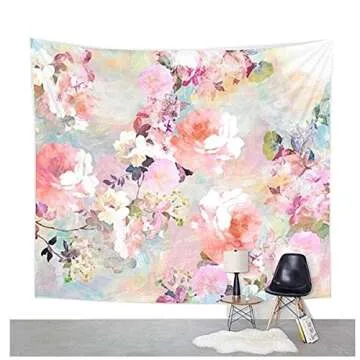 Jiamingyang Flower Elephant Tapestry - Soft Wall Decor