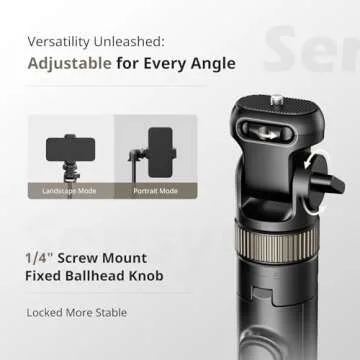 Sensyne 72" Phone Tripod for iPhone & Selfie Stick