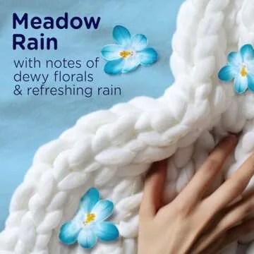 Downy Comfy Cozy In-Wash Laundry Scent Booster Beads, Meadow Rain Scent, 25.6 oz, Softness and Freshness