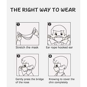 Gyothrig Kids Face Masks for Age 2-10 - Safe Adjustable Design