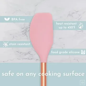 Stylish Copper and Pink Kitchen Utensils Set