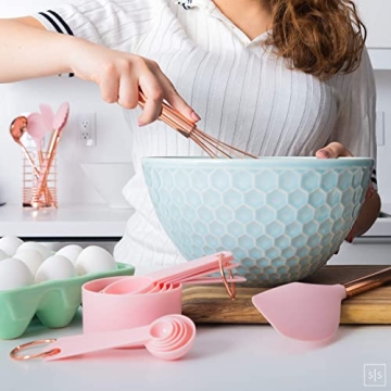 Stylish Copper and Pink Kitchen Utensils Set