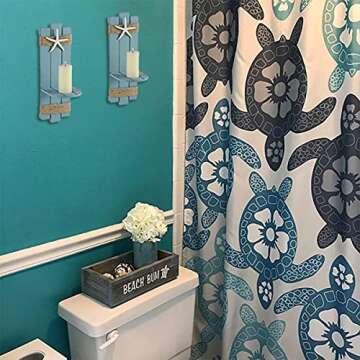 SOMTO Beach Starfish Wall Candle Sconces for Coastal Decor