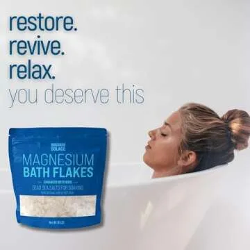 Magnesium Flakes with MSM - Magnesium Chloride Flakes - Dead Sea Salts for Soaking, 10 LBS