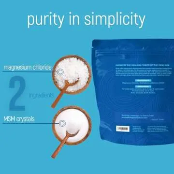 Magnesium Flakes with MSM - Magnesium Chloride Flakes - Dead Sea Salts for Soaking, 10 LBS