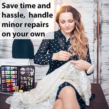 Vellostar Portable Hand Sewing Kit – Essential Sewing Supplies for Easy Repairs