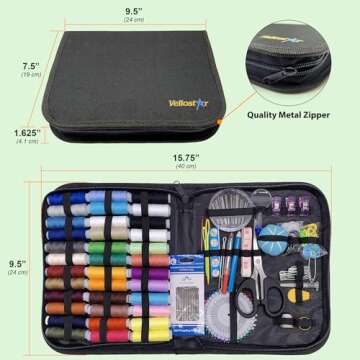 Vellostar Portable Hand Sewing Kit for Easy Repairs