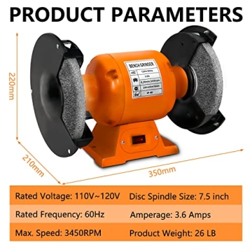 Powerful FYFAY 6-Inch Bench Grinder for DIY Projects