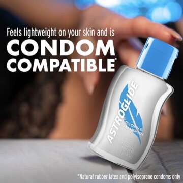 Astroglide Glycerin & Paraben Free Personal Lubricant (2.5oz), Hypoallergenic, Water Based Lube For Easy Clean-Up, Long-Lasting Pleasure, Travel-Friendly Size, Anal Safe, Dr. Recommended Brand