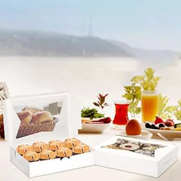 ZEAYEA 36 Pcs Bakery Boxes for Stylish Dessert Gifting