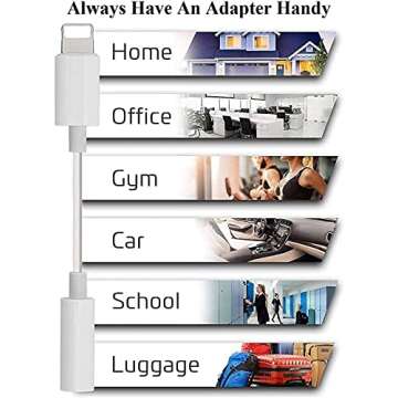 Apple MFi Certified Lightning 3.5mm Headphone Adapter 3 Pack