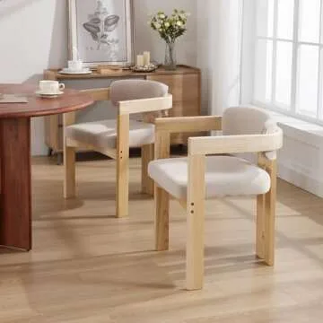 DM Furniture Stylish Farmhouse Dining Chairs Set of 2