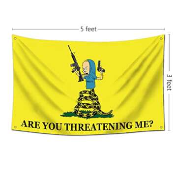 Are You Threatening Me Flag banner 3x5 Feet Banner,Funny Poster UV Resistance Fading & Durable Man C...