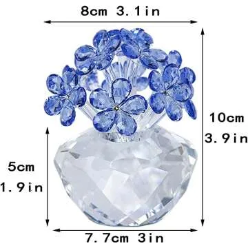 HYALINE DORA Forget Me Not Paperweight Figurine