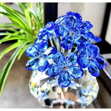 HYALINE DORA Forget Me Not Paperweight Figurine