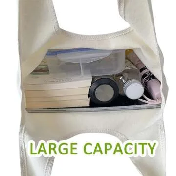 Stylish MOCCNORA 3D Flower Canvas Tote Bag for Women