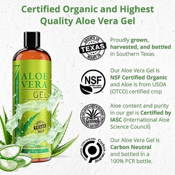 Pure Organic Aloe Vera Gel for Skin Hair Care Natural