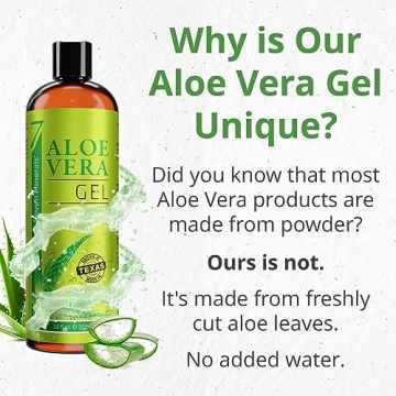 Pure Organic Aloe Vera Gel for Skin Hair Care Natural